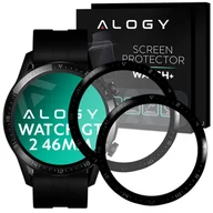 Akcesoria do smartwatchy - 2x Elastyczne Szkło 3D Alogy do Huawei Watch GT 2 46mm Black - miniaturka - grafika 1