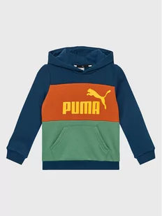 Puma Bluza Essentials+ Colourblock 849081 Granatowy Regular Fit - Odzież sportowa dziecięca - miniaturka - grafika 1