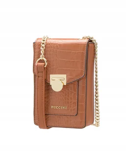 Mini Torebka Mała Damska Na Łańcuszku Crossbody PUCCINI Brązowa BML043T-2 - Torebki damskie - miniaturka - grafika 1