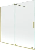 Parawany nawannowe - Mexen Velar parawan nawannowy 2-skrzydłowy przesuwny 170 x 150 cm, transparent, złoty szczotkowany - 896-170-000-01-55 - miniaturka - grafika 1