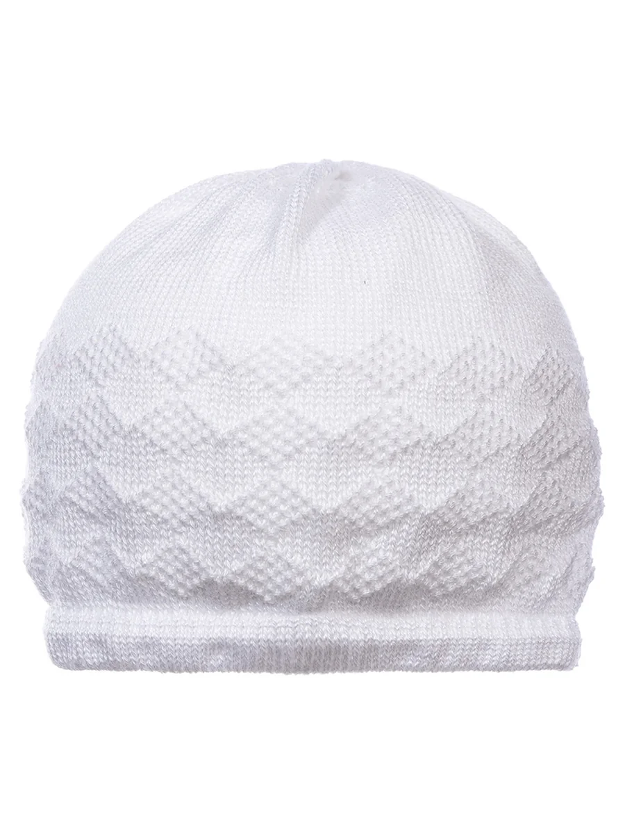Dziewczęca czapka beanie biała Doll r.43