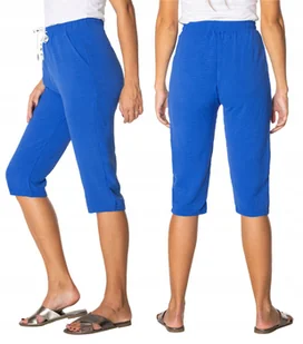 Cienkie Spodnie Damskie Bawełniane Lato 7701-4 M - Spodnie damskie - miniaturka - grafika 1