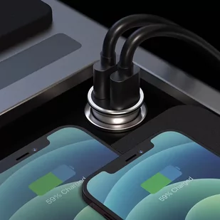 SWISSTEN Ładowarka samochodowa 1xUSB 1xUSB-C 2,4A 36W - Ładowarki samochodowe - miniaturka - grafika 2