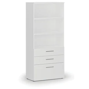Szafa biurowa z kombinowanymi szufladami PRIMO WHITE, 1781 x 800 x 420 mm, biały - Szafy biurowe - miniaturka - grafika 1
