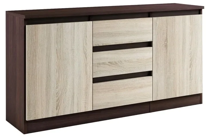 019043 Duża Komoda 2d3s/110cm - Wenge / Sonoma # Kolory