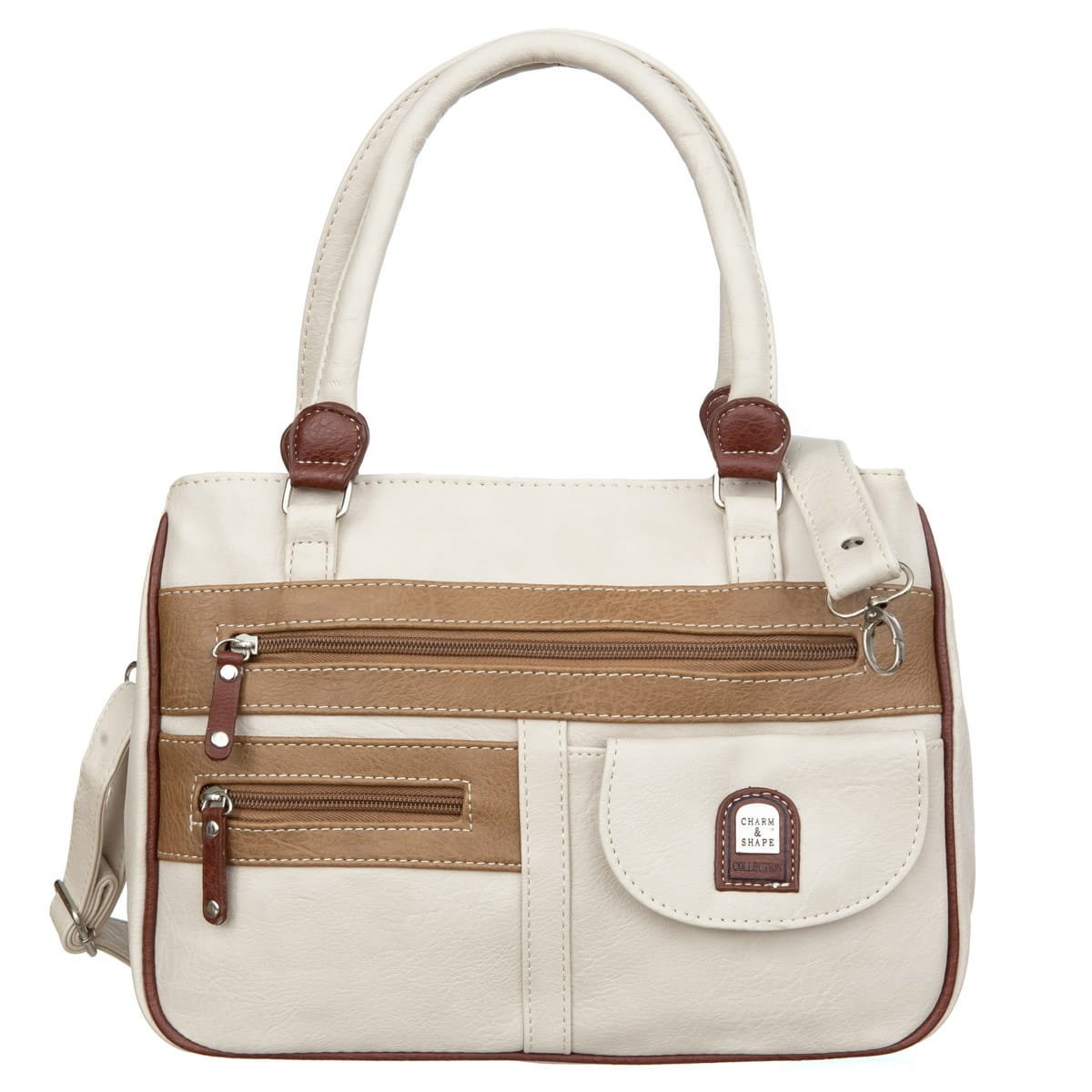 Średnia Torebka Damska Charm&Shape na ramię Ecru