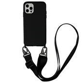 Akcesoria do słuchawek - Etui D-Pro Crossbody XL obudowa pasek smycz zawieszka na ramię szyję iPhone 16 Plus (Czarny) - miniaturka - grafika 1
