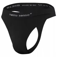 Majtki męskie - ﻿Sesto Senso stringi męskie bezszwowe CZARNY L/XL - miniaturka - grafika 1