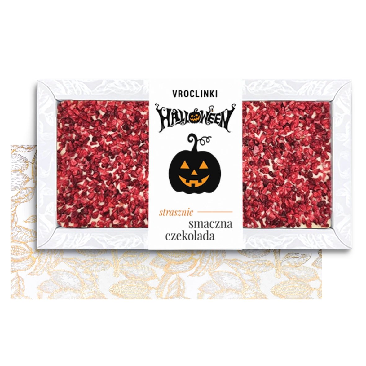 Czekolada Biała z Malinami na Halloween (80g)