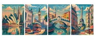 Herlitz Brulion A596k kratka z margines Retro City (5szt) - Zeszyty szkolne - miniaturka - grafika 1