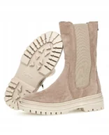 Botki damskie - Gabor Botki Damskie Beżowe Skórzane 40,5 Ż1D - miniaturka - grafika 1