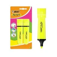 Przybory szkolne - Bic Zakreślacz Flat Neon żółty 2 szt. - miniaturka - grafika 1