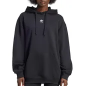 Bluzy sportowe damskie - Bluza damska adidas Originals Essentials Loose French Terry IY9615 - czarna - miniaturka - grafika 1