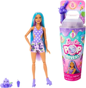 Lalka Barbie Mattel Barbie Pop Reveal Winogrono Lalka Seria Owocowy sok HNW44 - Lalki dla dziewczynek - miniaturka - grafika 1
