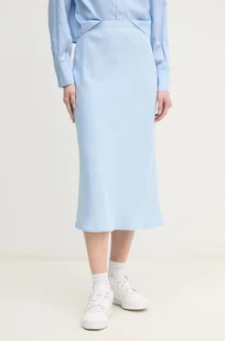 Calvin Klein spódnica kolor niebieski midi prosta K20K207884 - Spódnice - miniaturka - grafika 1