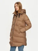 Kurtki damskie - Bomboogie Kurtka puchowa CW6630TMNA4 Brązowy Regular Fit - miniaturka - grafika 1