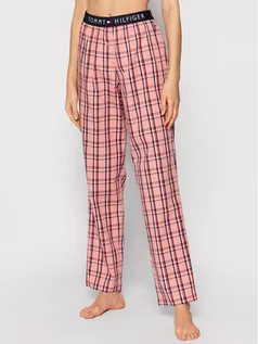Piżamy damskie - Tommy Hilfiger Spodnie piżamowe Woven UW0UW02604 Pomarańczowy Regular Fit - grafika 1