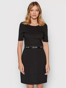 Calvin Klein Sukienka codzienna Milano Bodycon K20K203504 Czarny Slim Fit - Sukienki - miniaturka - grafika 1