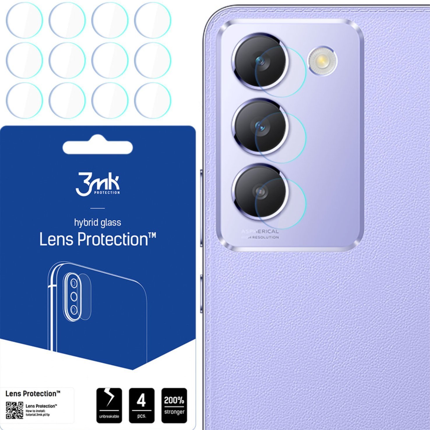 VIVO Y100 5G - 3MK LENS PROTECTION