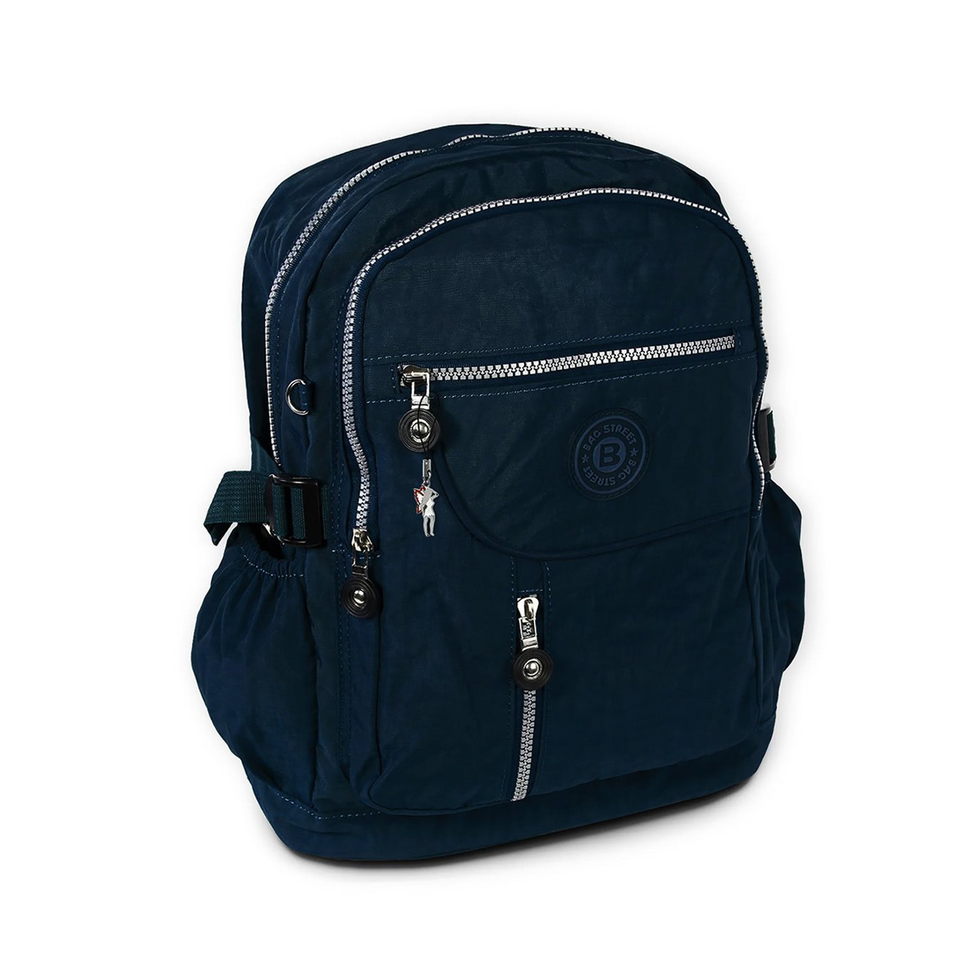 Torba Street nylonowy plecak damski męski młodzieżowy torba sportowa navy 30x18x38 - w zestawie zawieszka wróżka D2OTJ604B