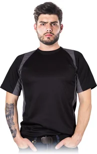T-SHIRT MĘSKI REIS TSMODERN; CZARNO-SZARY - Odzież robocza - miniaturka - grafika 1