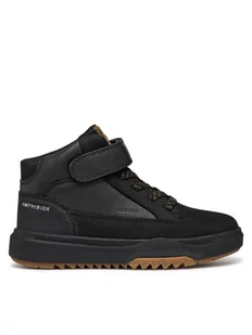 Geox Trzewiki J Bunshee Boy B Abx J16FMA 0ME32 C9999 M Czarny - Buty dla chłopców - miniaturka - grafika 1