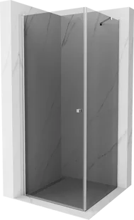 Mexen Pretoria kabina prysznicowa uchylna 70x70 cm, grafit, chrom - 852-070-070-01-40 - Kabiny prysznicowe - miniaturka - grafika 1
