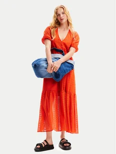 Desigual Sukienka letnia Ottawa 24SWVW05 Pomarańczowy Regular Fit - Sukienki - miniaturka - grafika 1