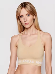 Adidas Biustonosz top T Aeroknit GV5122 Żółty - Biustonosze - miniaturka - grafika 1