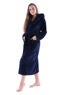 Szlafroki damskie - Szlafrok damski Luna granatowy L - miniaturka - grafika 1