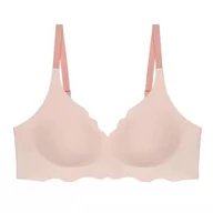 Biustonosze - Wygodny biustonosz bezszwowy - Pudrowy róż S - miniaturka - grafika 1