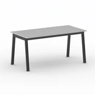 Stoły i stoliki do biura - B2B Partner Stół PRIMO BASIC z czarnym stelażem, 1600 x 800 x 750 mm, szary 499335 - miniaturka - grafika 1