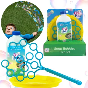 Zestaw do robienia baniek mydlanych z drzewkiem/obręczą + płyn 400 ml - Bańki mydlane - miniaturka - grafika 1