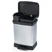 Kosze na śmieci - Curver KOSZ NA ŚMIECI METALIZOWANY Z PEDAŁEM DUO 10L + 18L 203291 - miniaturka - grafika 1