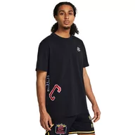 Koszulki sportowe męskie - Męska koszulka do koszykówki Under Armour Curry Arc HW Tee - czarna - UNDER ARMOUR - miniaturka - grafika 1