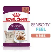 Mokra karma dla kotów - ROYAL CANIN Sensory Feel w sosie dla wybrednych kotów 12x85 g - miniaturka - grafika 1