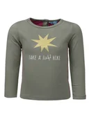 Bluzki damskie - Bluzka dziewczęca z długim rękawem, zielona/Lief - miniaturka - grafika 1