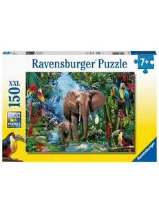 Ravensburger Puzzle XXL 150 elementów. Słonie w dżungli - Puzzle - miniaturka - grafika 2