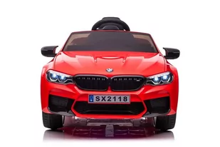 Auto Na Akumulator BMW M5 Czerwone Lakierowane - Pojazdy elektryczne dla dzieci - miniaturka - grafika 2
