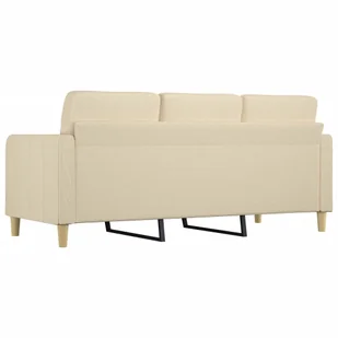 3-osobowa sofa, kremowa, 180 cm, tapicerowana tkaniną Lumarko! - Sofy i kanapy - miniaturka - grafika 5