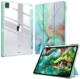 Etui Supero z Klapką do Apple iPad Air 11" 6 Gen. 2024 / iPad Air 10.9" 5 Gen. 2022 / iPad Air 10.9" 4 Gen. 2020 / iPad Air 11 2025 M3, marmurkowe zie - Etui do tabletów - miniaturka - grafika 1