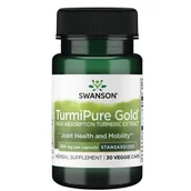 Suplementy diety - Swanson TurmiPure Gold Turmeric 300mg 30vkaps - miniaturka - grafika 1