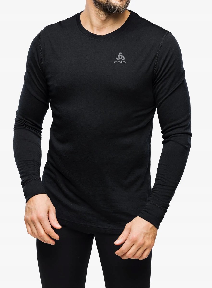 Koszulka termoaktywna Odlo Merino 200 BL Top Crew Neck SS - urban chic, rozmiar XL