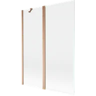 Parawany nawannowe - Mexen Mist parawan nawannowy 2-skrzydłowy 130 x 150 cm, transparent, miedź szczotkowana - 8A9-130-011-65-00 - miniaturka - grafika 1
