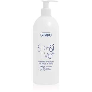 ZIAJA Kremowy waschgel Sensitive 400 ML 15466 - Pozostałe kosmetyki do pielęgnacji twarzy - miniaturka - grafika 1