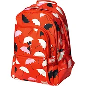 Plecaki - Grafoplás Parasolki, plecak dla dziewcząt, wielokolorowy (czerwony), 21 x 43 x 31,5 cm (szer. x wys. x dł.) - miniaturka - grafika 1