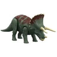 Figurki dla dzieci - Jurassic World Jurassic World HDX34 - Dominion Orzeźwiający dinozaur Triceratops, figurka z odgłosy napełniania, atak uderzenia głowy, ruchome stawy, zabawka dinozaur od 4 lat HDX34 - miniaturka - grafika 1