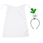 Stroje karnawałowe - ZESTAW RZEPA BIAŁY PELERYNA 90cm 3el - miniaturka - grafika 1