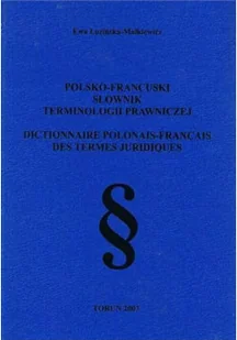Polsko francuski słownik terminologii prawniczej - Prawo - miniaturka - grafika 1