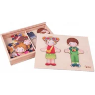 Układanki dla dzieci - Classic World CLASSIC WORLD Drewniane Puzzle Dress-up - miniaturka - grafika 1